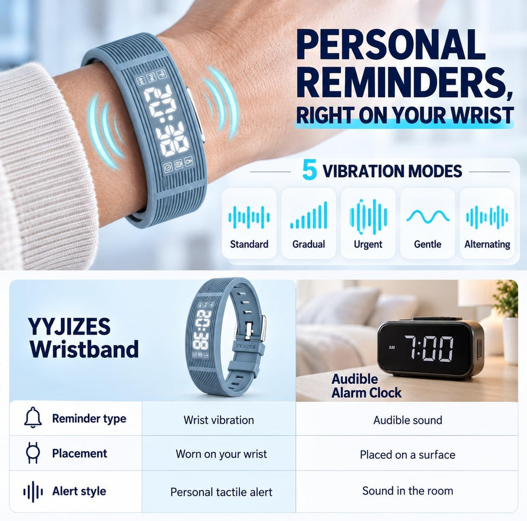 Nueva actualización para 2027 Reloj despertador para personas que duermen pesadas, pulsera vibratoria, pulsera de choque para adolescentes, reloj silencioso para niños, para despertador
