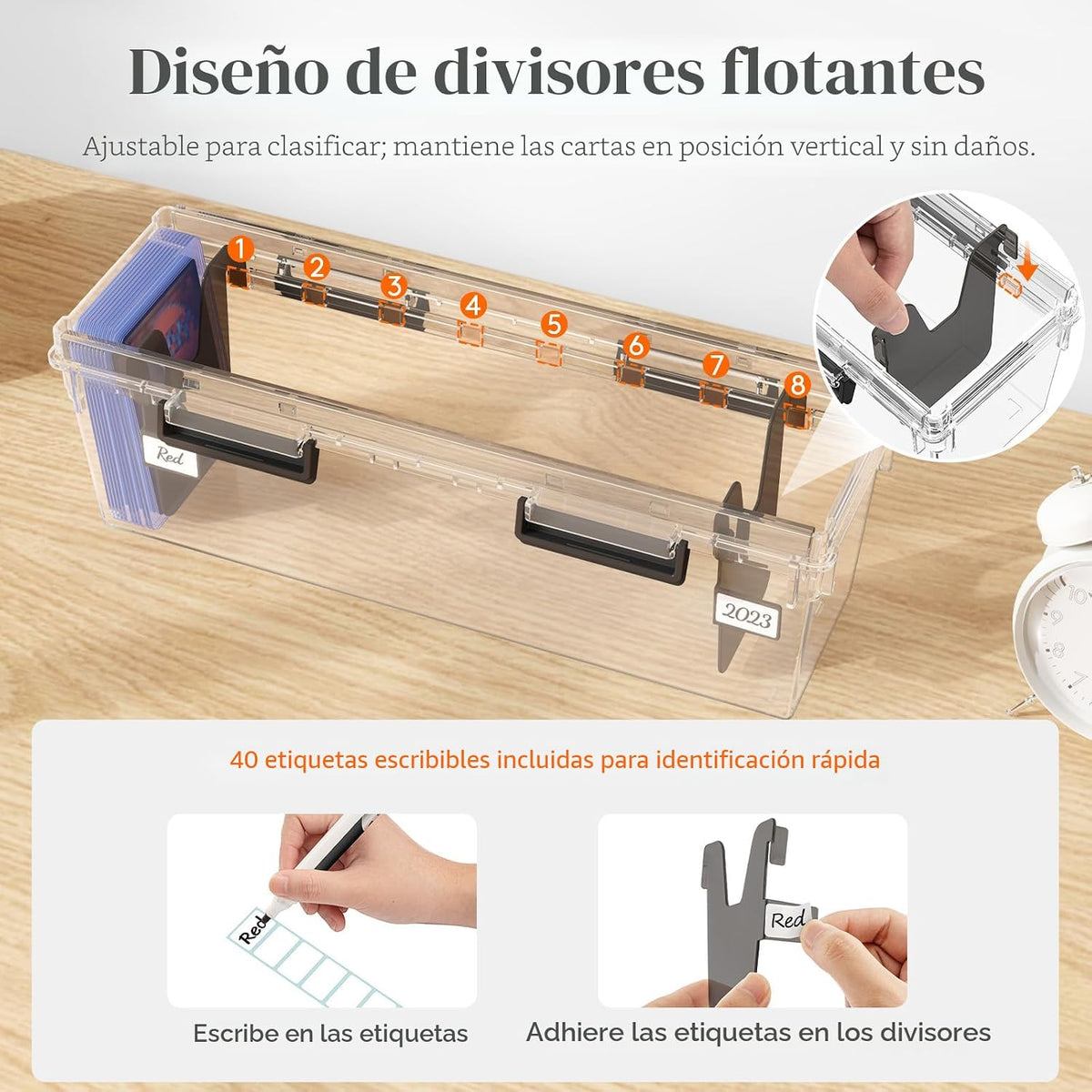 Lifewit - Caja de almacenamiento para tarjetas coleccionables con asa