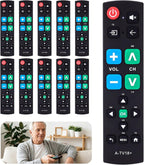 Tellegloww Paquete de 10 controles remotos universales de TV con botón