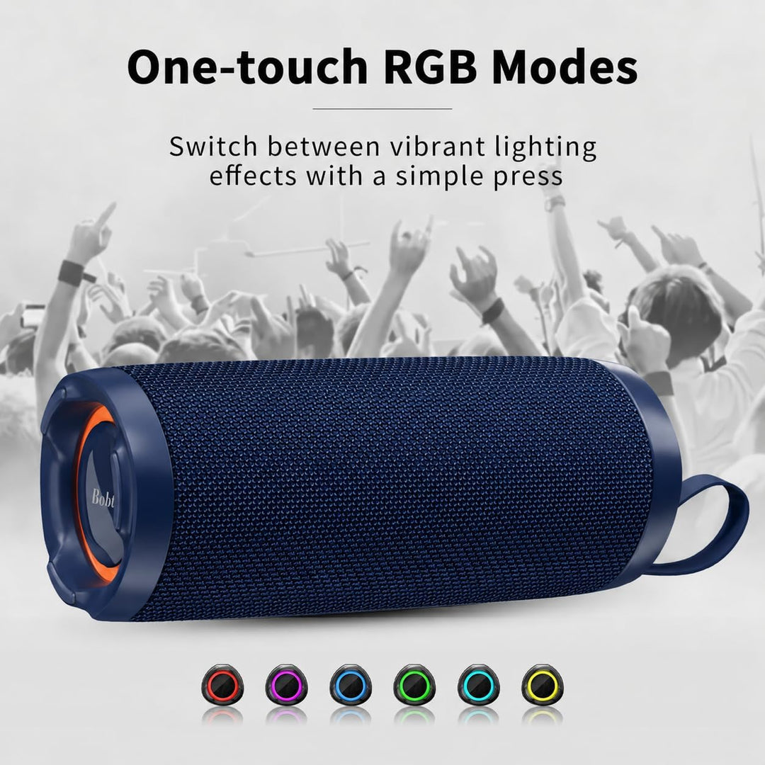 Bobtot Altavoz Bluetooth portátil, altavoz impermeable IPX6 con gra...