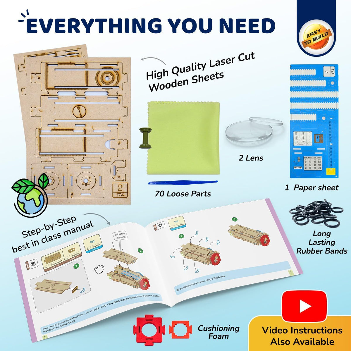 Smartivity Juguete STEM para telescopio de bricolaje para niños de 8 a 14