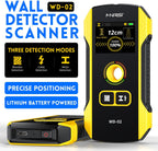 Detector de Vigas de Pared FNIRSI - Detector electrónico de pernos FNIRSI actualizado WD-02 con pantalla TFT y chip HPC, escáner de pared con orificio de posicionamiento para el centro y el borde de