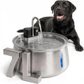 Selene - Fuente inalámbrica para perros, fuente de agua inalámbrica para perros en el interior, fuente de acero inoxidable para mascotas, filtración de 4 capas, batería de 30 días