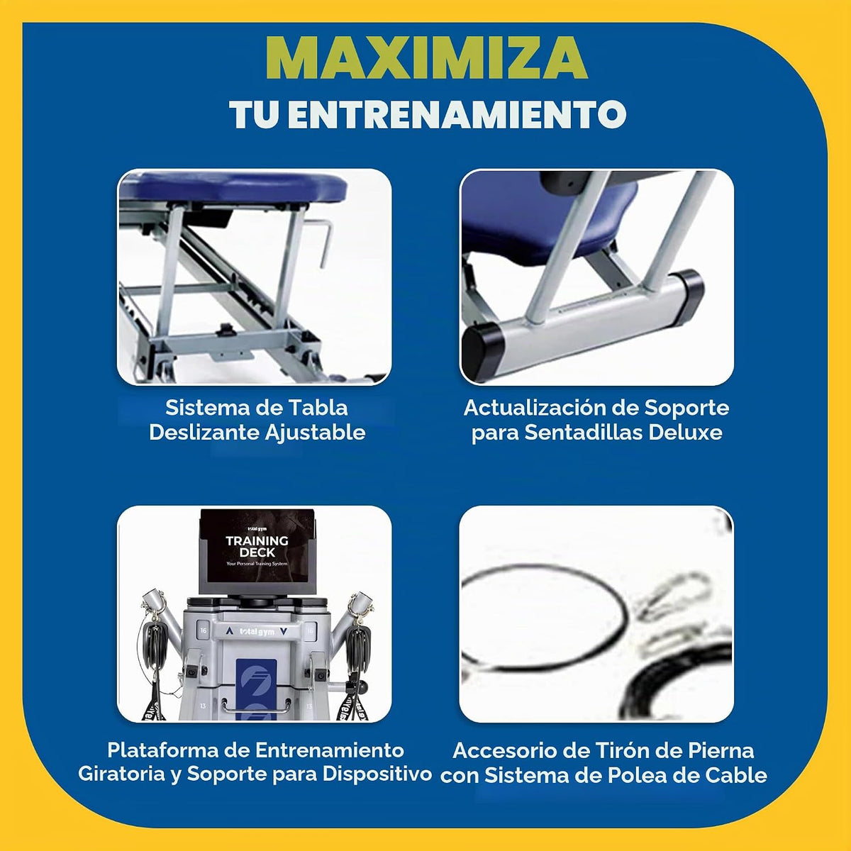 Total Gym Evolve Home Gym, 16 niveles de resistencia, más de 100 ejercicios