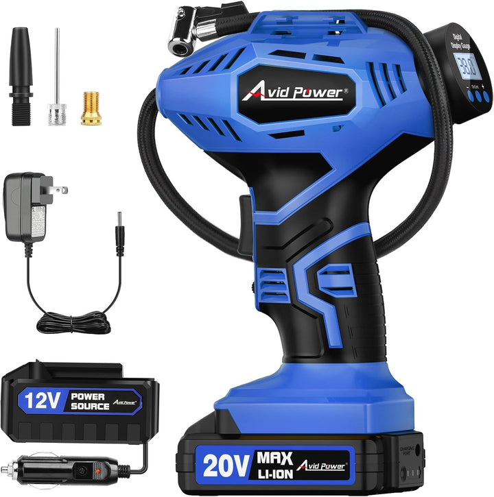 AVID POWER - Compresor de aire inflador de neumáticos portátil, bom...