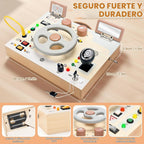 Joyreal Montessori - Tabla de actividades para niños pequeños, juguetes Montessori para 1, 2, 3 años