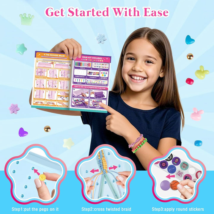 Kit de fabricación de pulseras de la amistad con caja de almacenami...