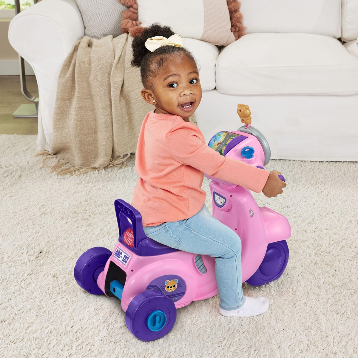 VTech Scooter Map and Go 2 en 1 para niños pequeños, color rosa