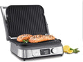 Cuisinart Parrilla eléctrica de encimera Cinco, disfruta de funciones 5 en 1, incluyendo prensa Panini, pantalla LCD, amplio rango de temperatura y función de sellado, placas antiadherentes, GR-5NAS, acero inoxidable