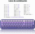 Combo de teclados inalámbricos y ratón, juego de teclado inalámbrico USB de 2.4 G, Negro Rosa-1