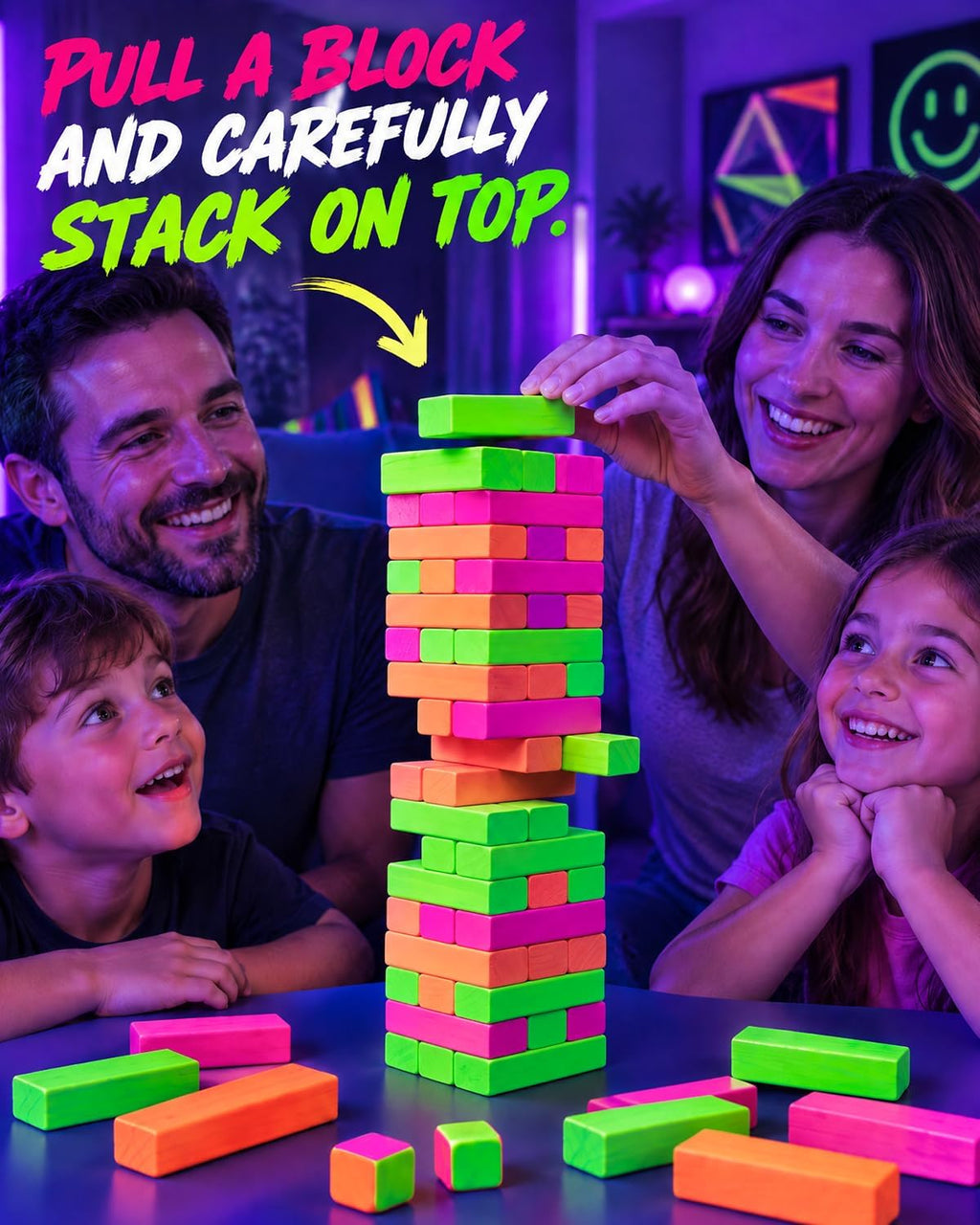 Mega-L - Suministros de fiesta que brillan en la oscuridad, 54 piezas de