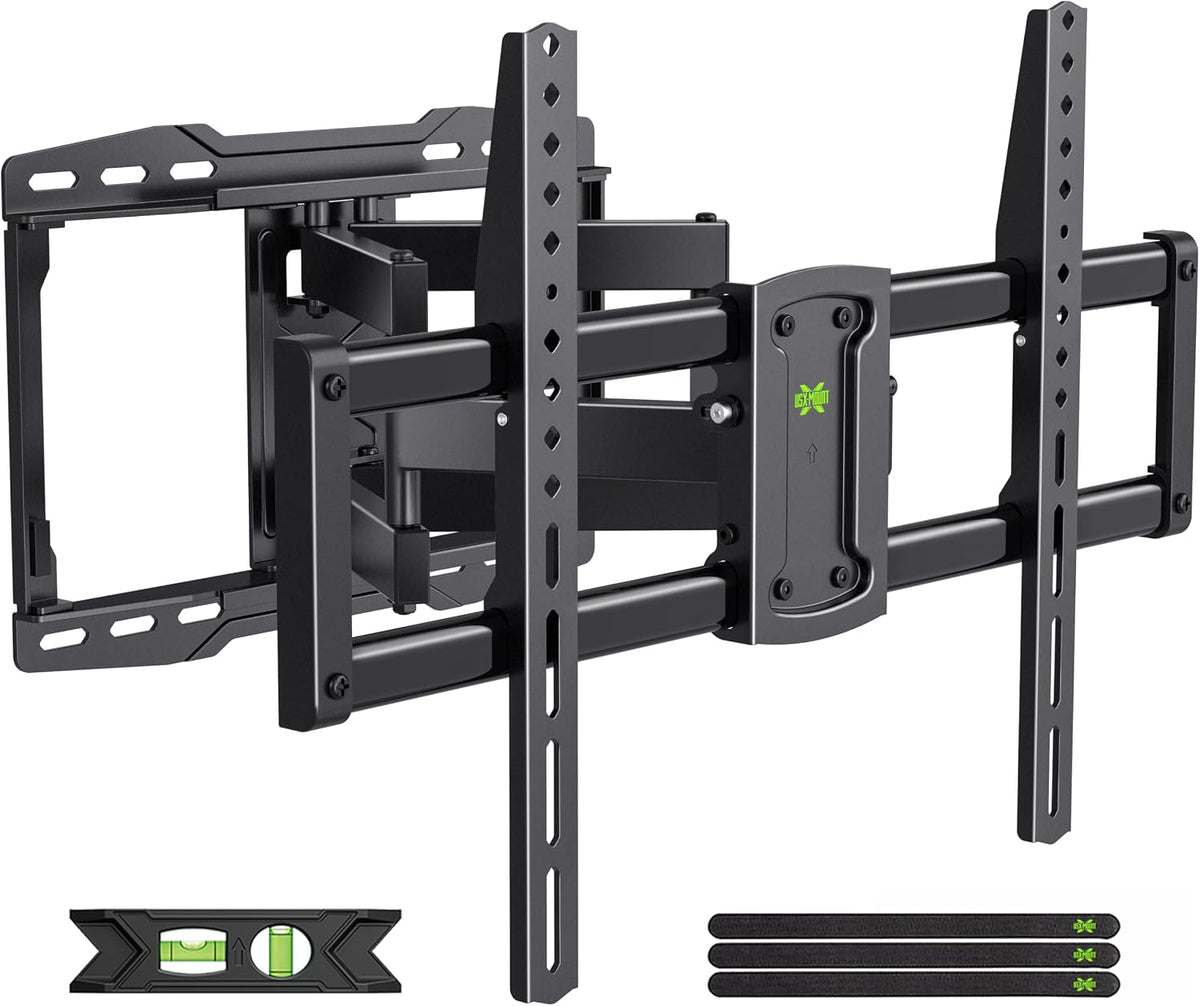 Soporte de pared para TV de movimiento completo para TV de 42, 55, 65, 75, 85, 86 pulgadas, soporte para TV de hasta 132 libras
