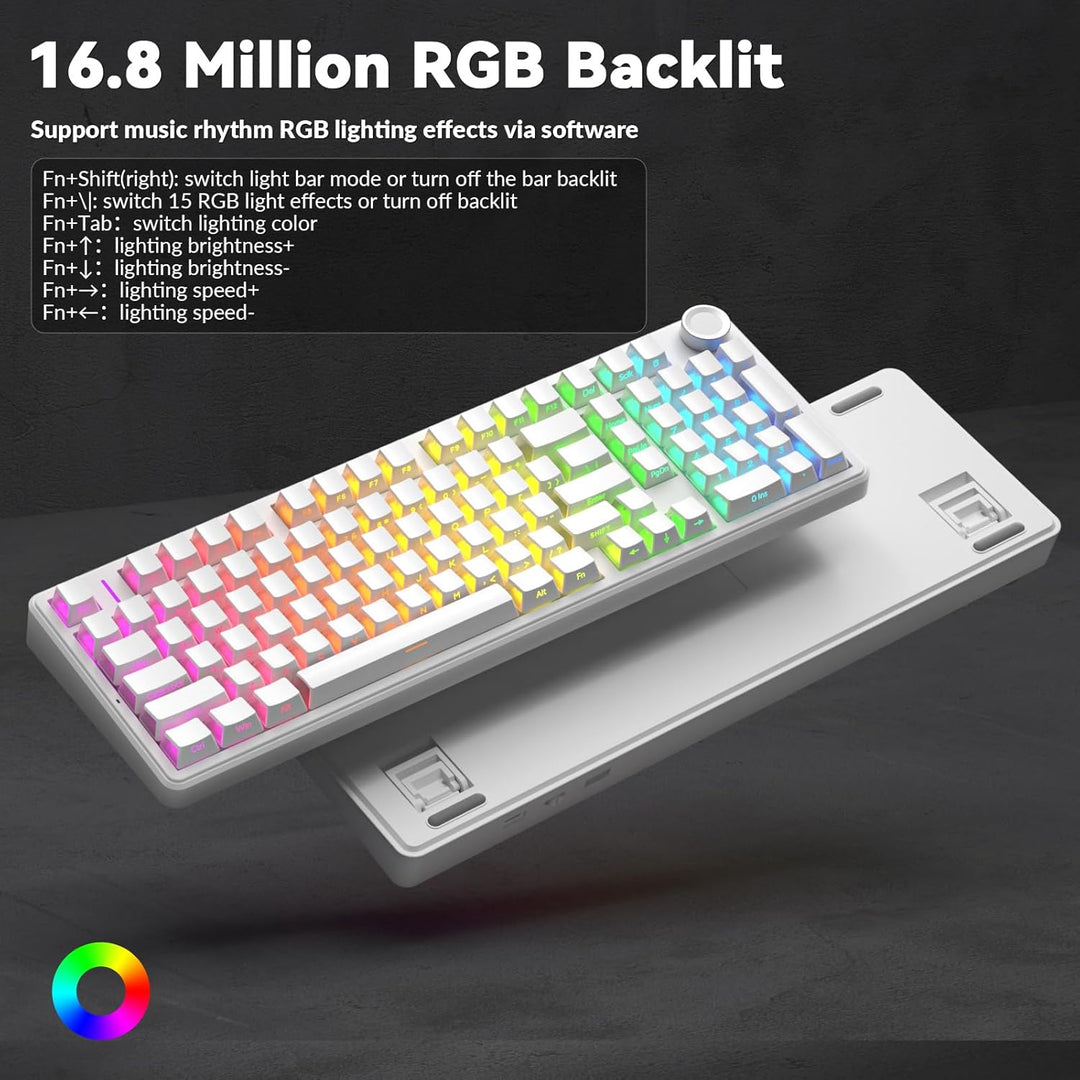 AULA F99 Pro Teclado Mecánico Inalámbrico - Versión Silenciosa, BT5...