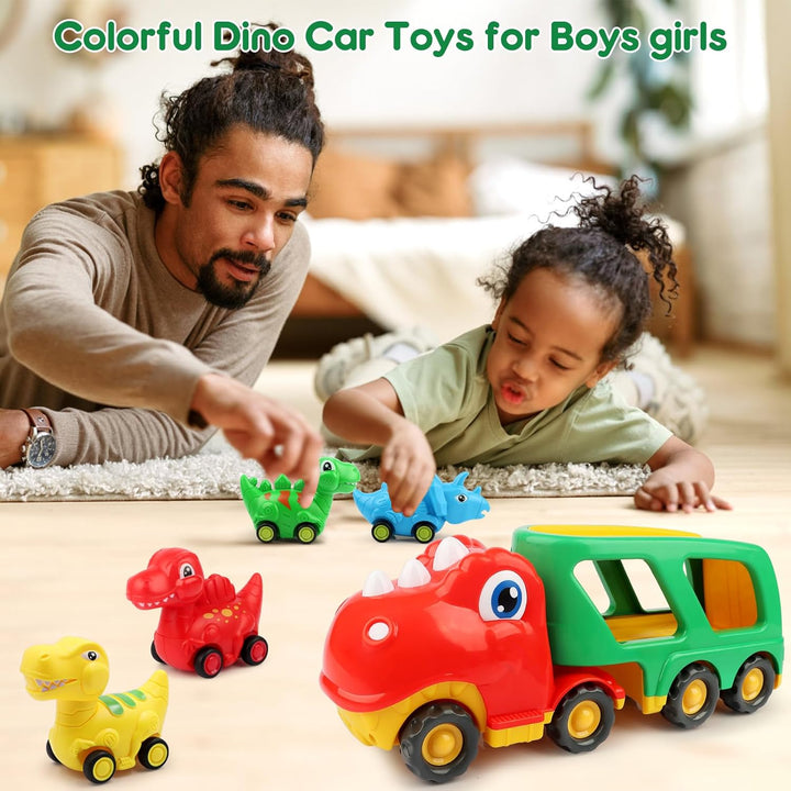 Nicmore Juguetes para niños pequeños, camión de dinosaurios para ni...