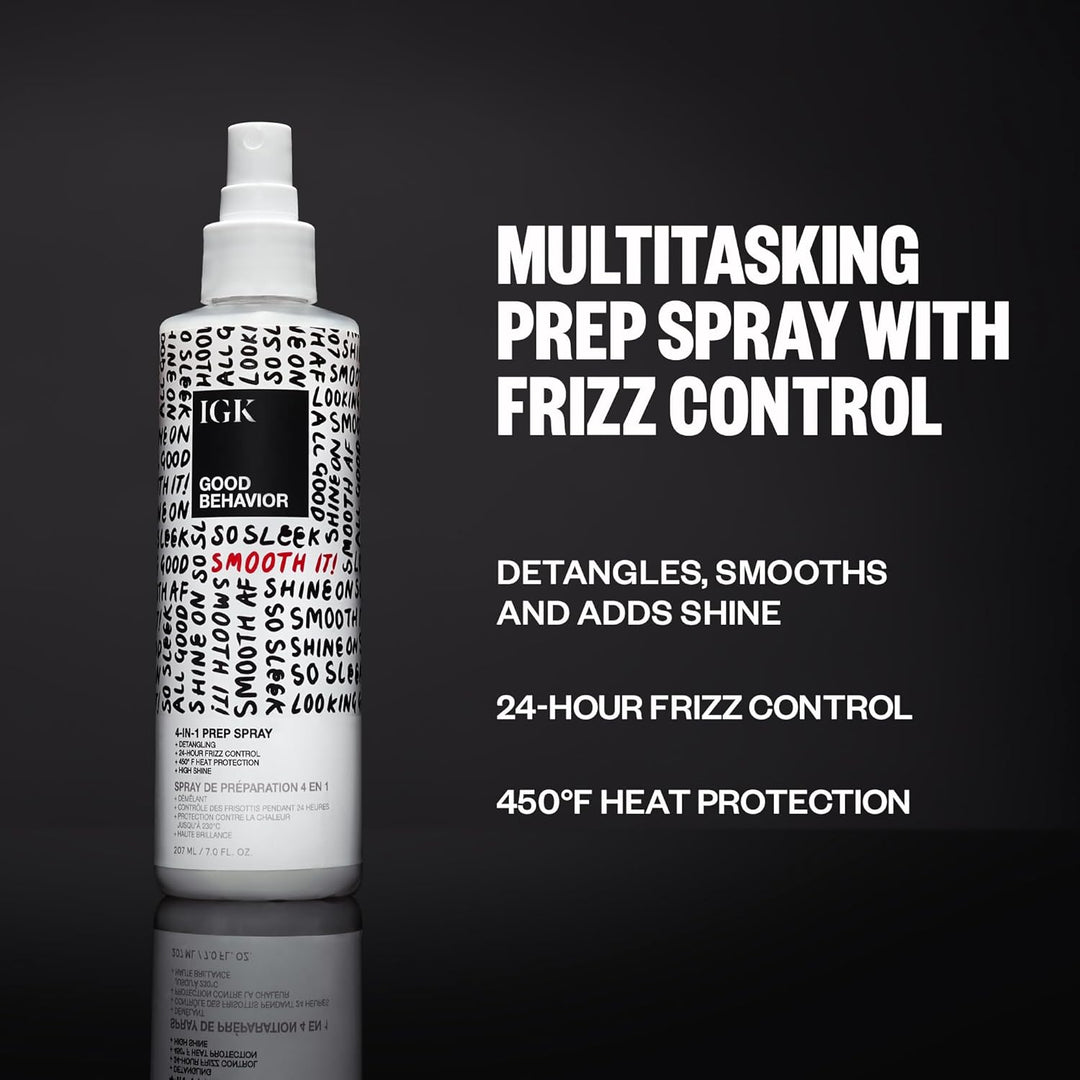 IGK GOOD BEHAVIOR Spray Preparador 4 en 1 | Deja en + Desenreda + P...