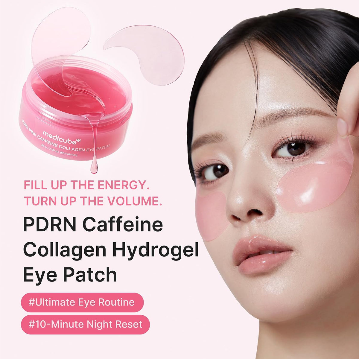medicube Parches de hidrogel para ojos con PDRN, cafeína y colágeno (60