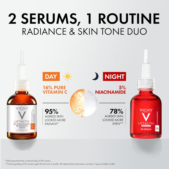 VICHY LiftActiv Suero de Vitamina C para la Cara, Suero Iluminador...