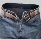 BULLIANT Cinturón para hombre, paquete de 2, elástico, trenzado, pa...