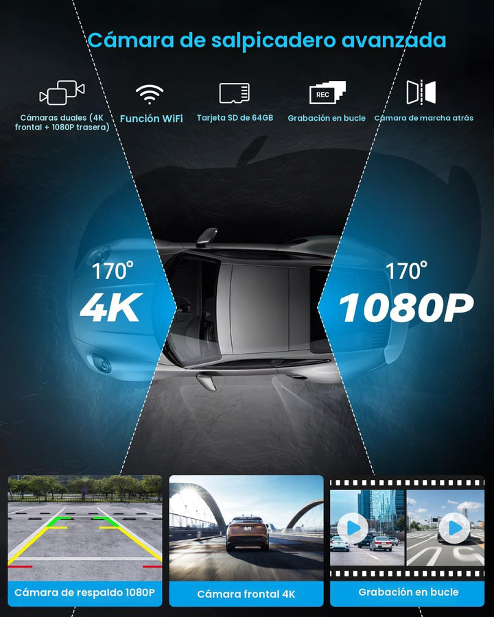 Pantalla portátil Apple Carplay estéreo de coche de 10