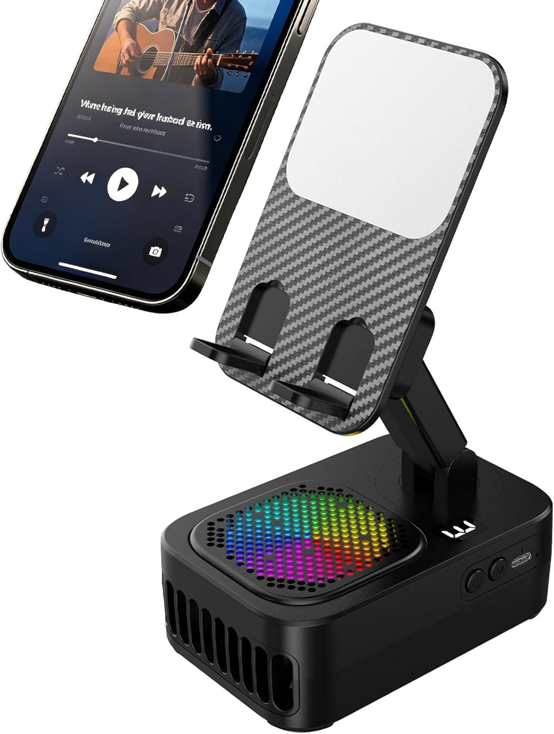 Altavoz Bluetooth inalámbrico de inducción con soporte para teléfon...