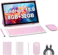 RUIQIAI Tablet Android 15, tableta 2 en 1 de 10 pulgadas con funda