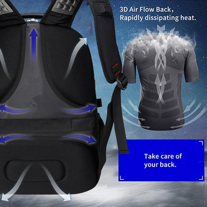 SHRRADOO Mochila de viaje extra grande para laptop de 50L con puert...