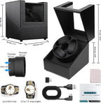 Watch Winder para 3 relojes automáticos, motor japonés silencioso