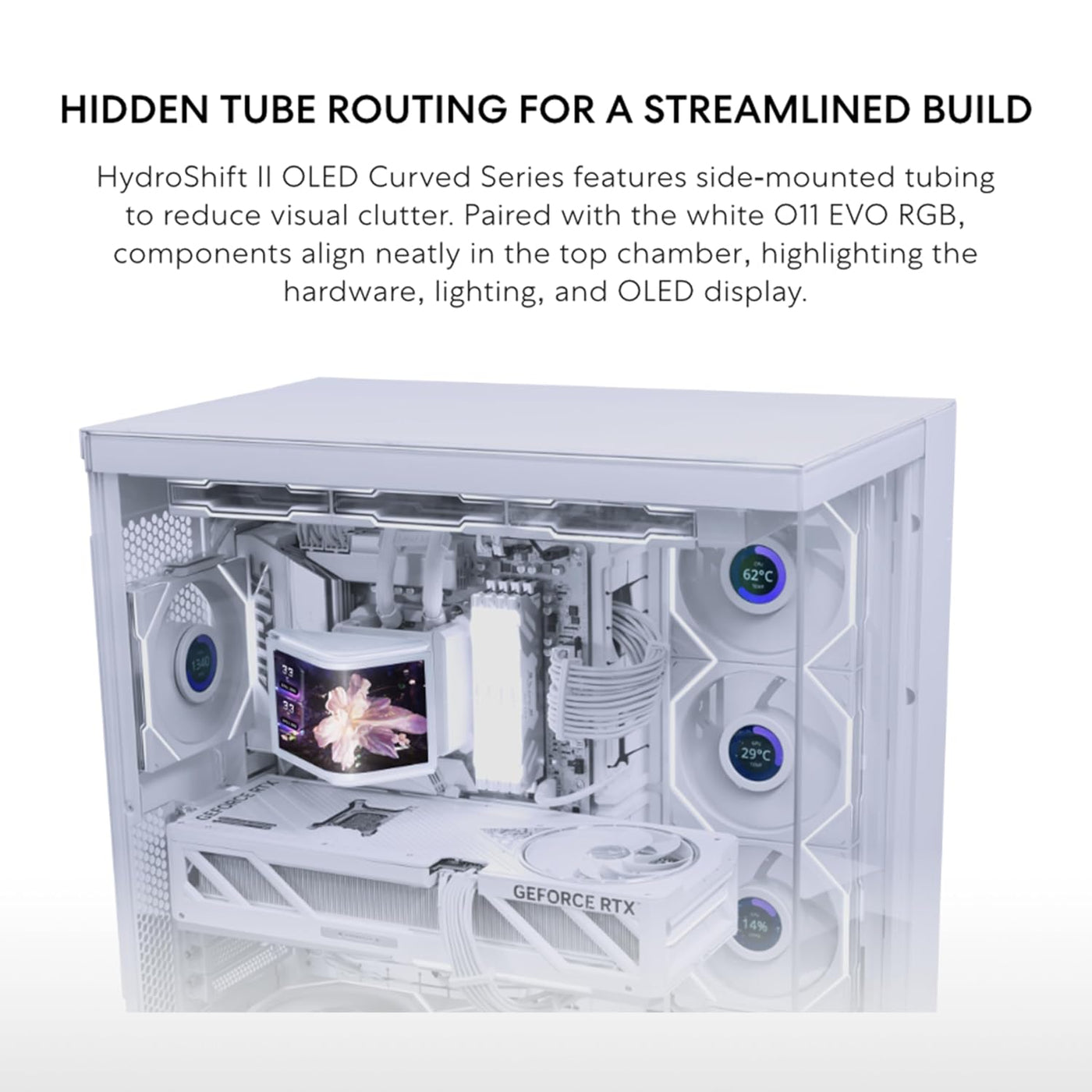 Lian Li Hydroshift II OLED Curvo 360TL-Enfriador de CPU líquido-Bla...