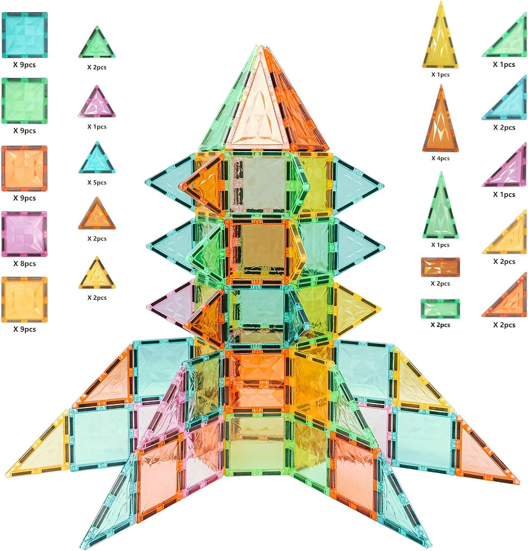 YRZtiles Juego de azulejos magnéticos de 100 piezas para niños, blo...