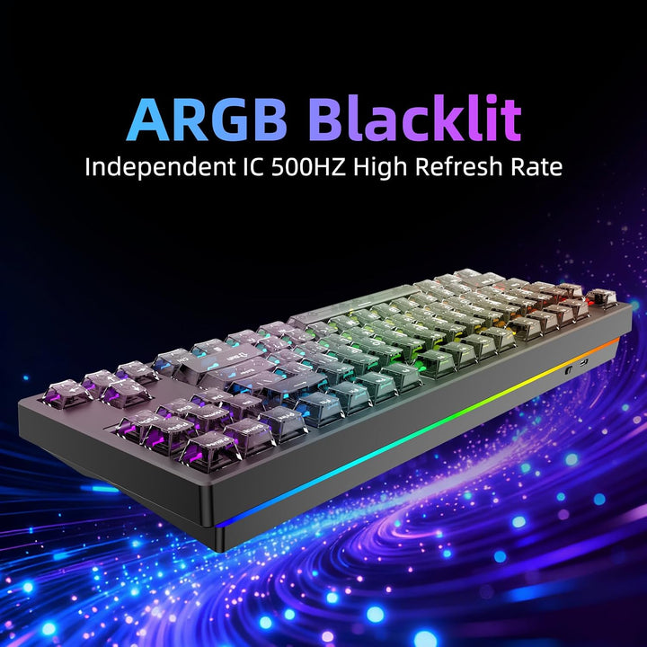 IROK FE87 V2 Teclado mecánico con cable, doble frecuencia de sondeo...