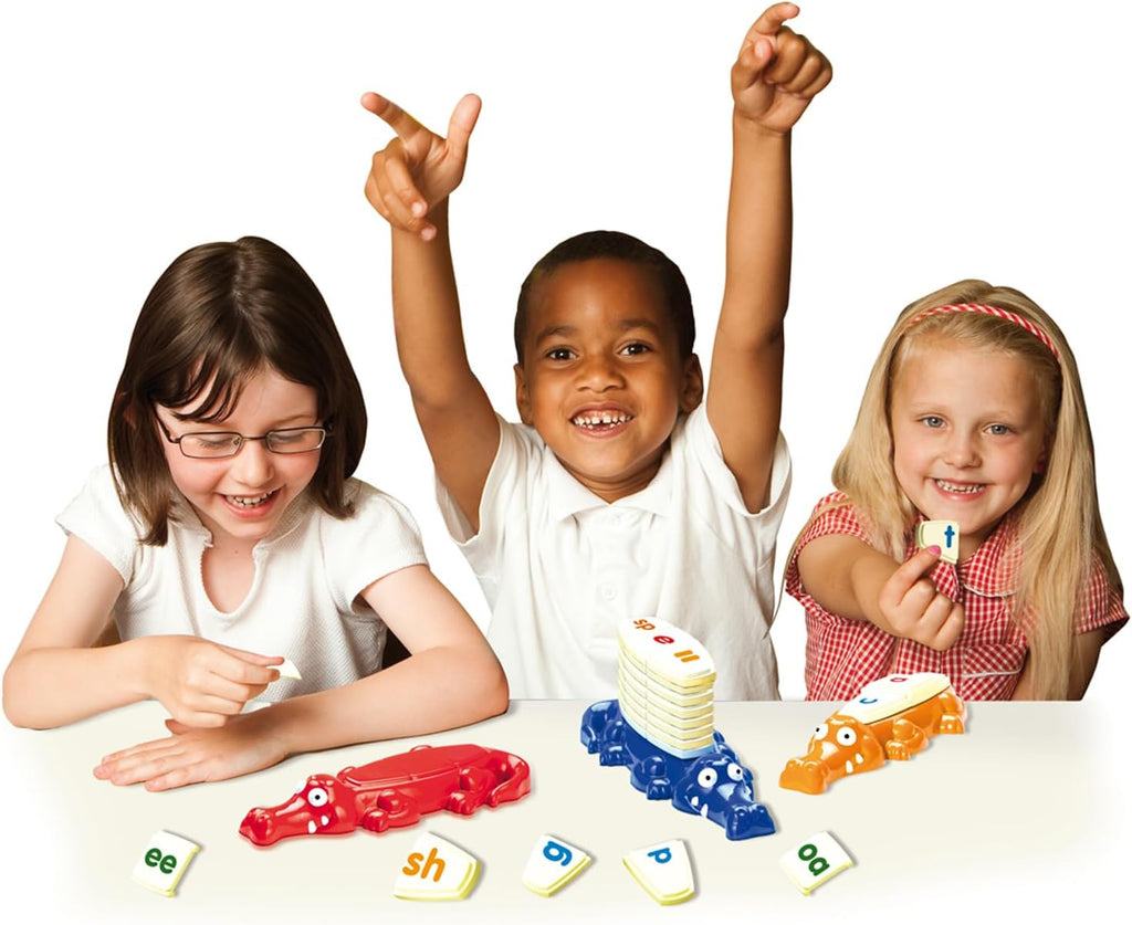 Juego de construcción de palabras Spelligator de Junior Learning, Edades 5-9, Conciencia fonémica, 75 fichas de letras