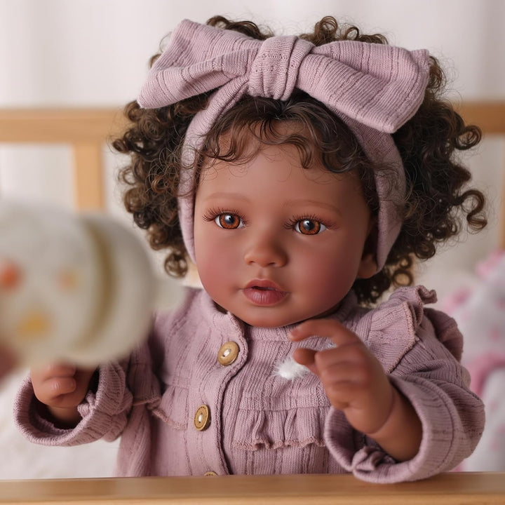 BABESIDE Muñecas de bebé Reborn Niña Negra Callie - Muñeca de bebé...