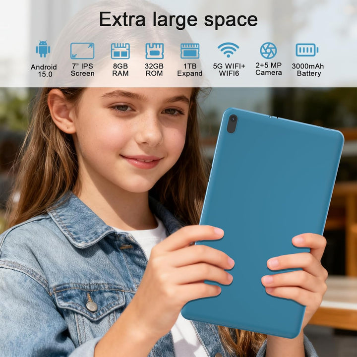Tableta COOPERS Android 15 Tablets de 7 pulgadas, 8GB RAM, 32GB ROM...