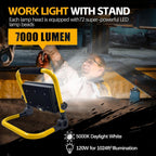 Luces de trabajo LED con soporte, luz de trabajo ajustable (1 cabezal