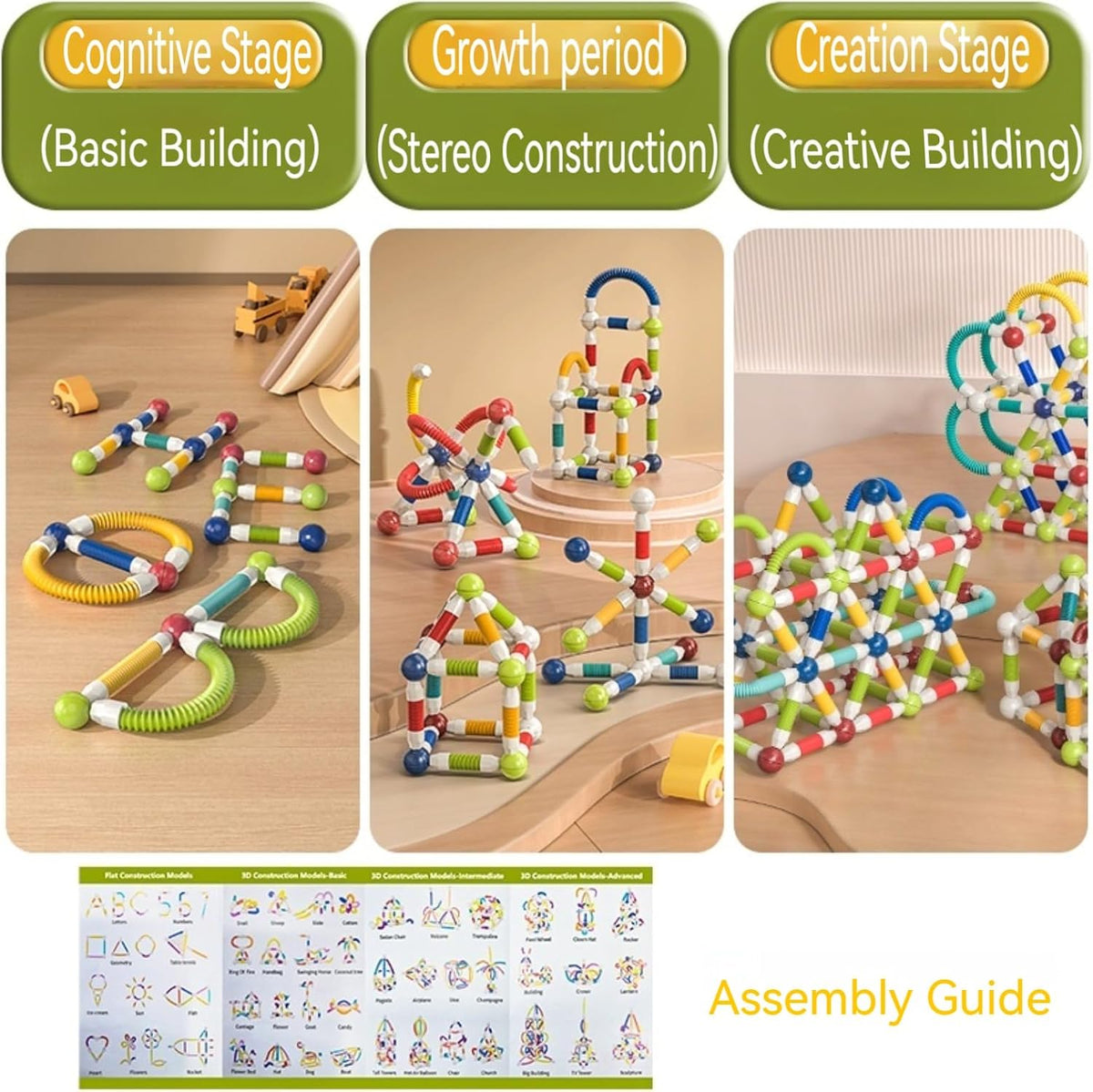 Juguetes Montessori magnéticos extensibles, 85 piezas, para niños y niñas