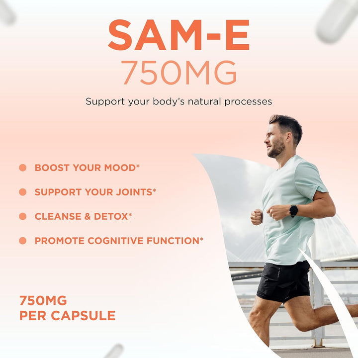 Clear Formulas Bioactive SAM-e 750 mg - Suplemento SAM-e de alta re...