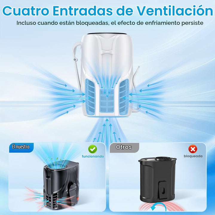 DeeKom Ventilador de cintura personal portátil y ventilador de cuel...