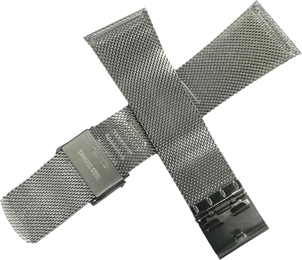 NZZXTO Correa de reloj de acero inoxidable de repuesto para reloj Skagen unisex con tornillo correa delgada 0.984 in-0.787 in SKW6140