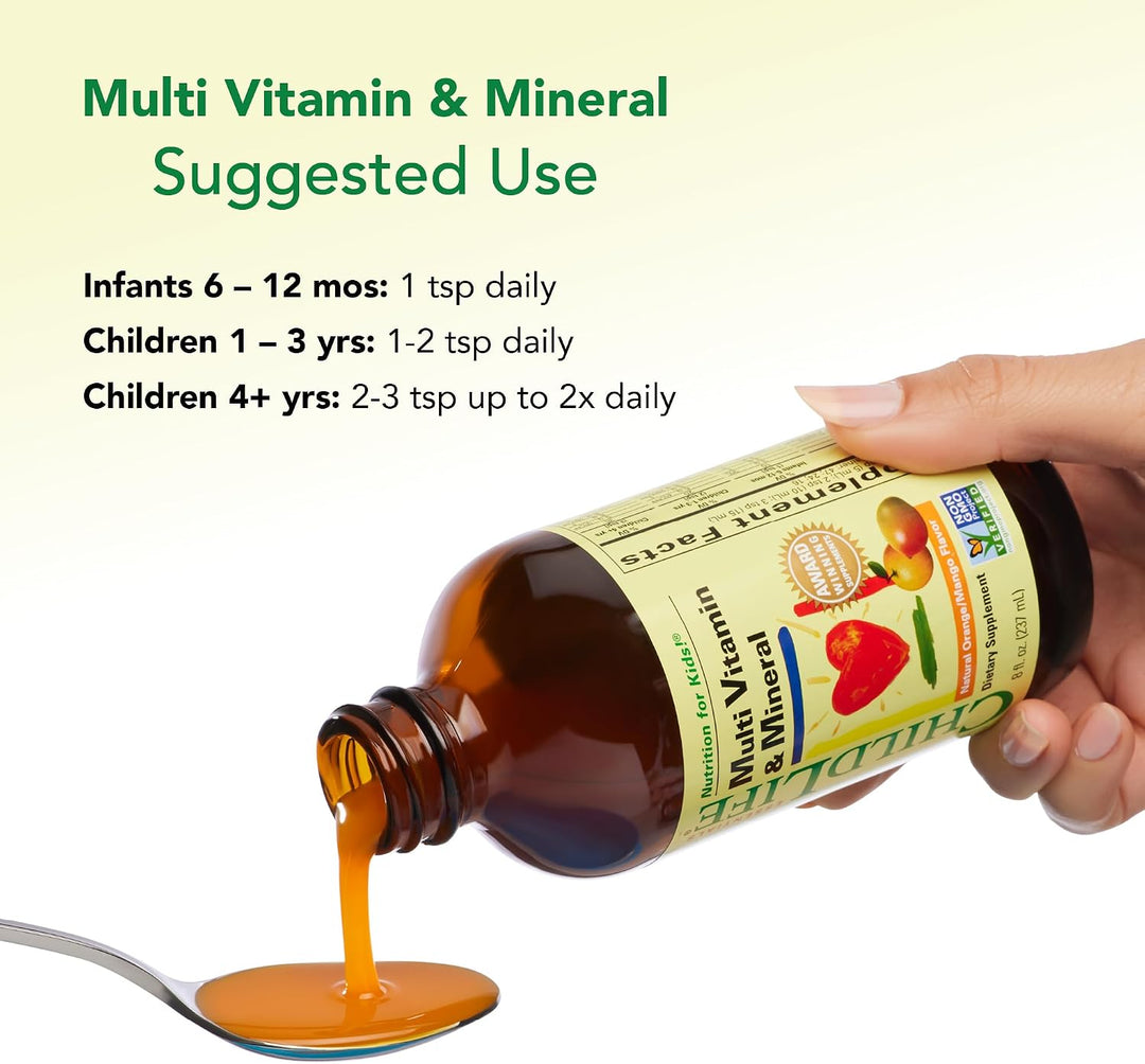 CHILDLIFE ESSENTIALS Multivitamínico y mineral para niños, multivit...