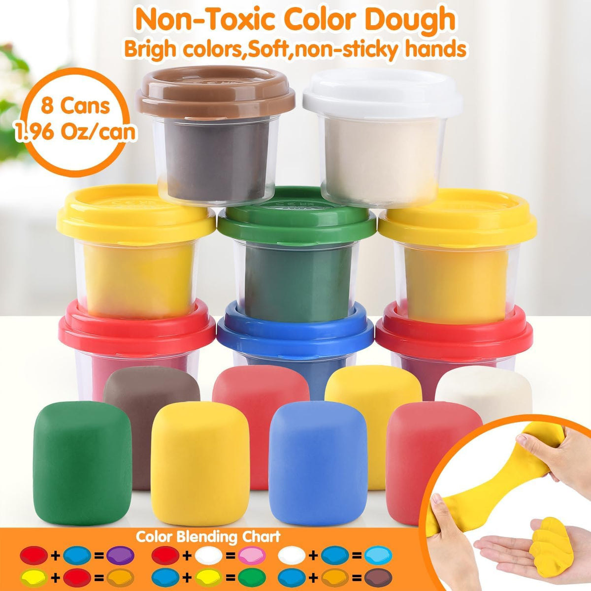 Juegos de masa de color 2 en 1 para niños de 2 a 4-8 años, máquina de helado y pizza de Kitchen Creations, juguetes de comida de arte y manualidades para niños de 3 años en adelante, niñas y niños, 8