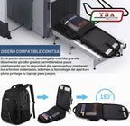 Mochila extra grande para hombres 55L, 18.4 pulgadas, mochila de viaje para portátil con puerto de carga USB, mochila de computadora de gran capacidad para vuelos de negocios, aprobada por TSA