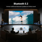 HAPPRUN 1500 ANSI - Proyector inteligente para exteriores, aplicaciones integradas, audio Dolby de 30 W
