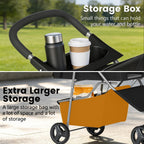 BestPet | Carriola de 3 ruedas para mascotas | Carriola para perros y gatos | Malla transpirable | Portador de viaje ligero | Diseño impermeable y plegable | Cesta de almacenamiento | Negro | para