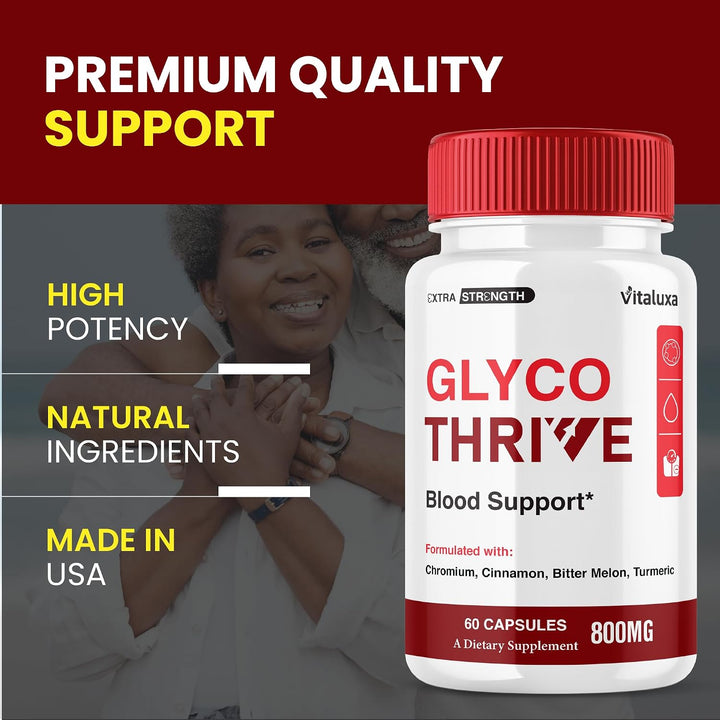 Glyco Thrive Capsules, pastillas de suplemento de apoyo sanguíneo G...