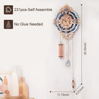 ROKR Rompecabezas de madera 3D para adultos, reloj de rompecabezas de madera, kits de modelos de construcción mecánica, kits de modelos de bricolaje, rompecabezas de acertijos, manualidades