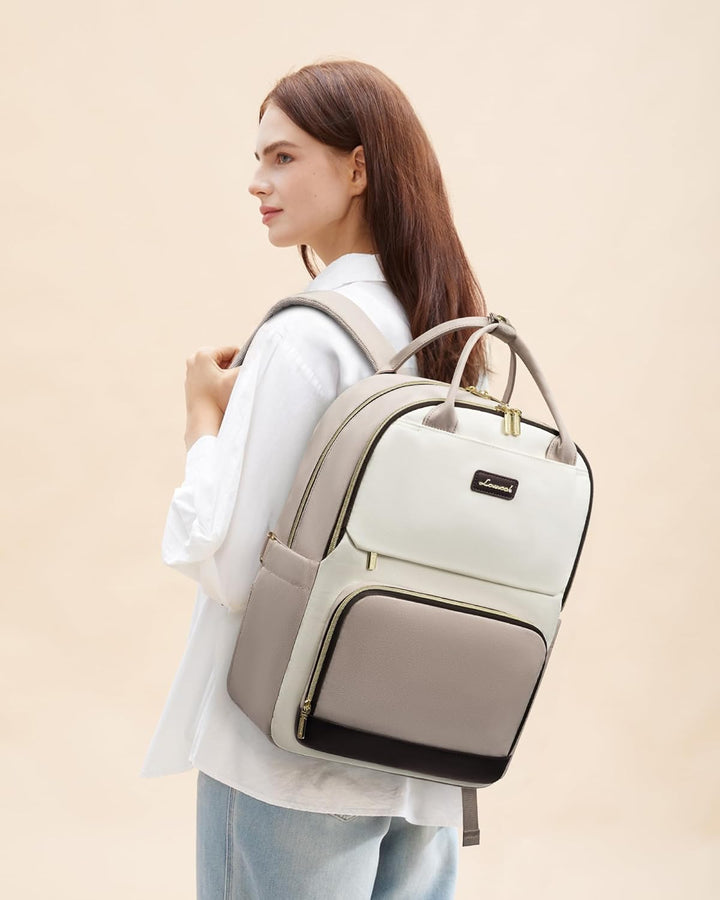 LOVEVOOK - Mochila para laptop para mujer con bolsillo portabotella...