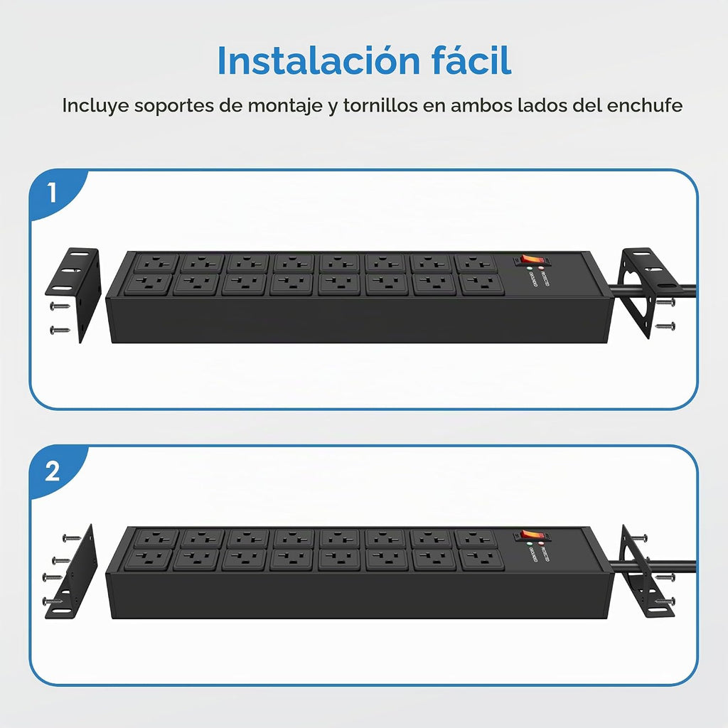 Protector de sobretensiones resistente 4800J, interruptor de 20