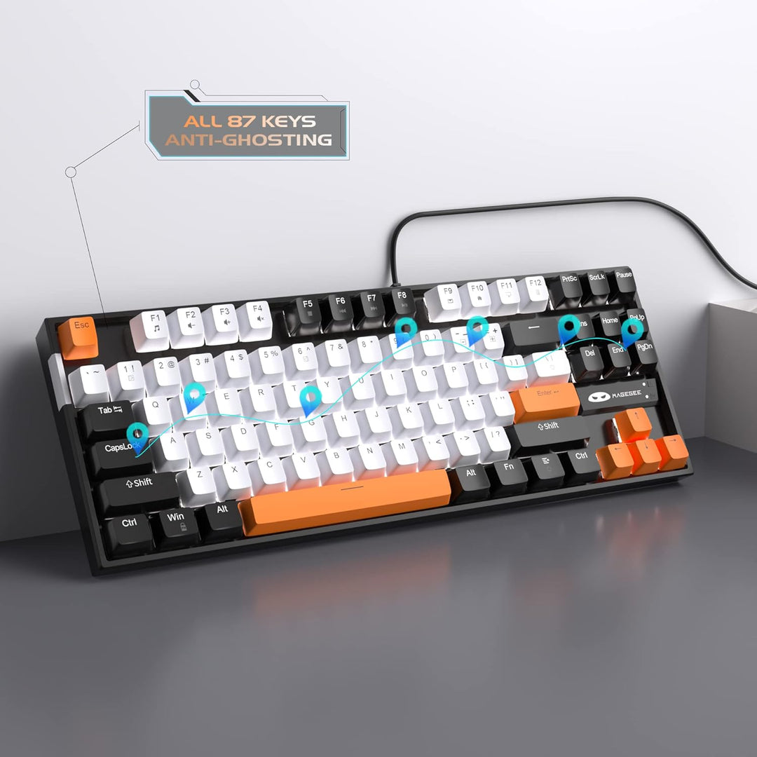 MageGee - Teclado mecánico para juegos 75%, con interruptores amari...