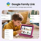 ApoloSignage 2025 Android 15 Tablet para niños, pantalla HD de 10 pulgadas, Rosa