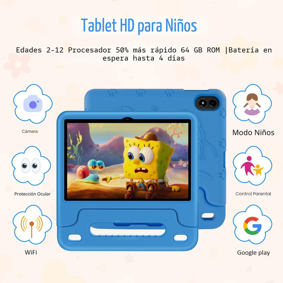 WXUNJA Tablet Android 15 Kids 2025, tabletas actualizadas de 10.1 p...